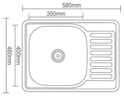 Кухонная мойка Accoona AB4858-L+A4053E накладная 58х48х16.5 см, нержавеющая сталь, тон алюминиум купить,NaN