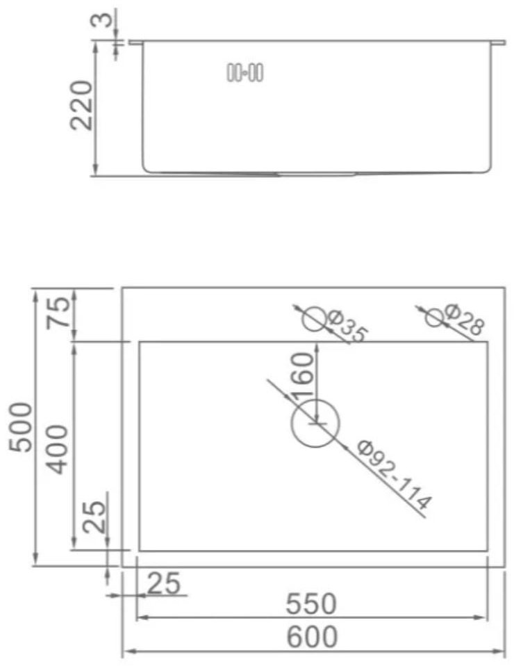 Кухонная мойка Aflorn AF96050DF врезная 60х50х22 см, нержавеющая сталь, тон алюминиум купить,NaN