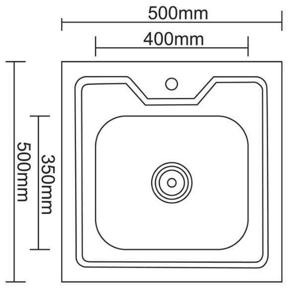 Кухонная мойка Accoona AD5050-4+84043АF накладная 50х50х17 см, нержавеющая сталь, тон алюминиум купить,NaN