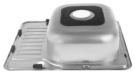 Кухонная мойка Accoona AB4858-R&#43;84043АG накладная 58х48х16.5 см, нержавеющая сталь, тон алюминиум купить,0