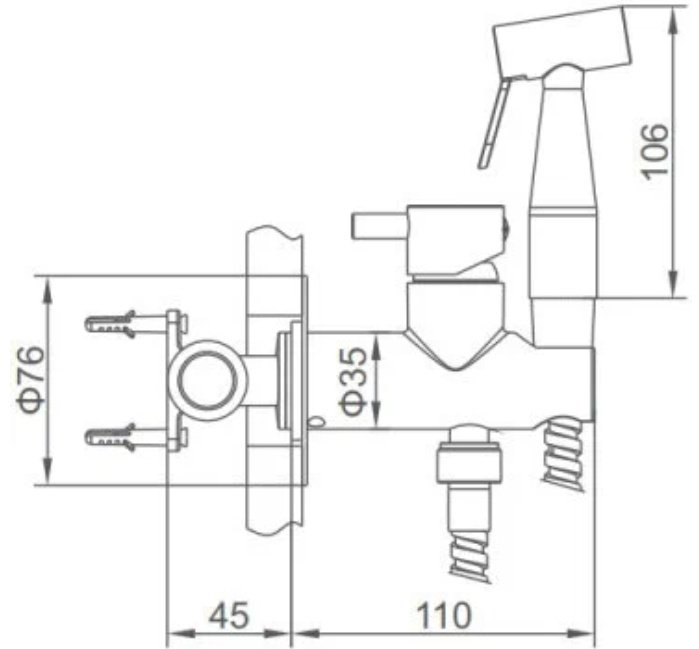 Accoona гигиенический душ A3290F-3 - ForteMarket Accoona гигиенический душ A3290F-3 купить,0
