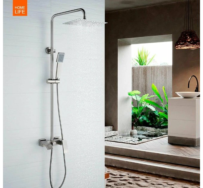 Душевая стойка Accoona A83206 хром купить,NaN