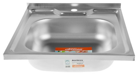 Кухонная мойка Accoona AD5050-4+A84043G накладная 50х50х17 см, нержавеющая сталь, тон алюминиум купить,NaN