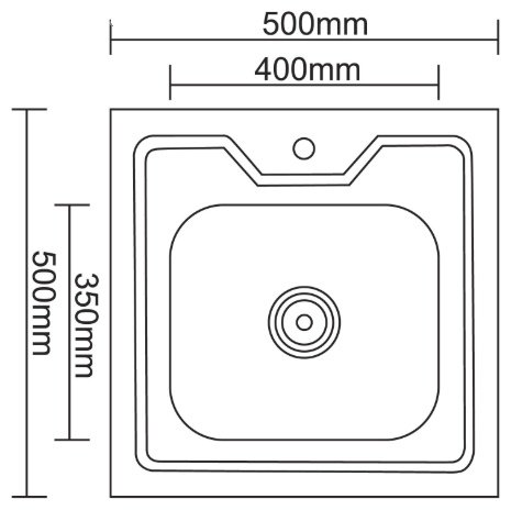 Кухонная мойка Accoona AD5050-4+A84043G накладная 50х50х17 см, нержавеющая сталь, тон алюминиум купить,NaN
