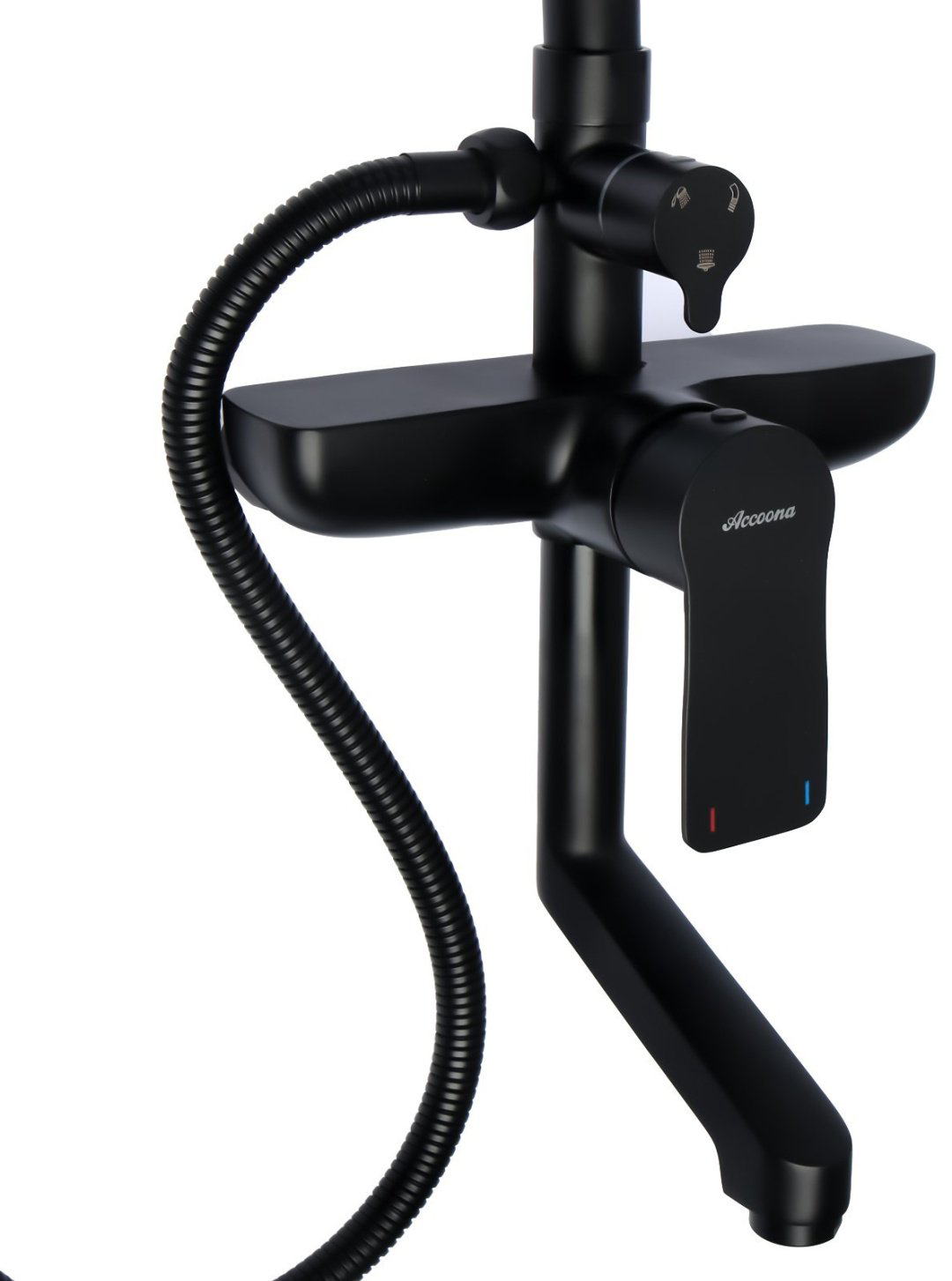 Душевая стойка Accoona A83207F черный купить,NaN