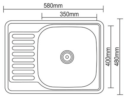 Кухонная мойка Accoona AB4858-R+A4053E накладная 58х48х16.5 см, нержавеющая сталь, тон алюминиум купить,NaN