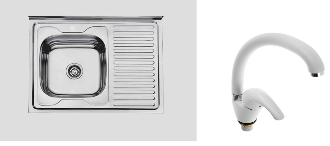 Кухонная мойка Accoona AB6080-L+84043АG накладная 80х60х16.5 см, нержавеющая сталь, тон алюминиум купить,NaN