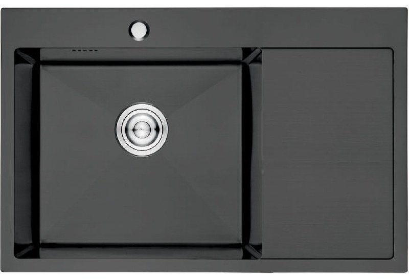 Кухонная мойка Aflorn AF97851F-L врезная 78х51х22 см, нержавеющая сталь, тон графитовый купить,NaN