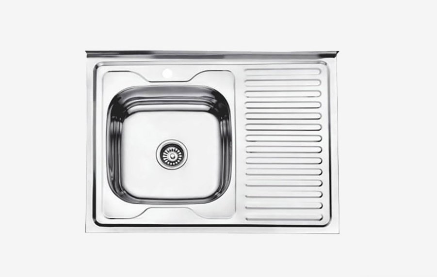 Кухонная мойка Accoona AB6080-L+A4261 накладная 80х60х17 см, нержавеющая сталь, тон алюминиум купить,NaN