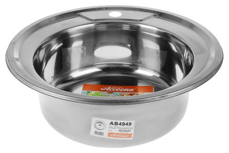 Кухонная мойка Accoona AB4949 врезная 49х49х16.5 см, нержавеющая сталь, тон алюминиум