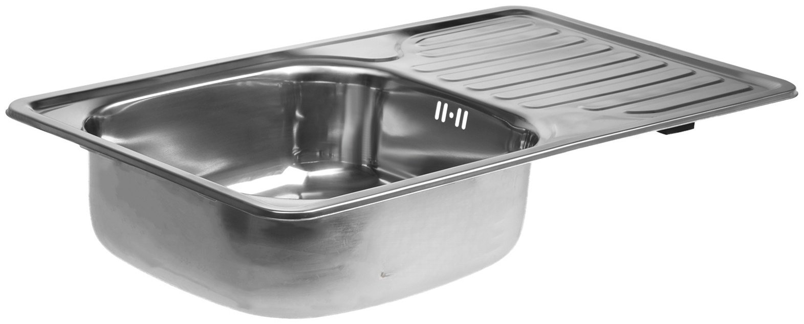 Кухонная мойка Accoona AB4276 &#43; A4030 врезная 76х42х16.5 см, нержавеющая сталь, тон серебристый