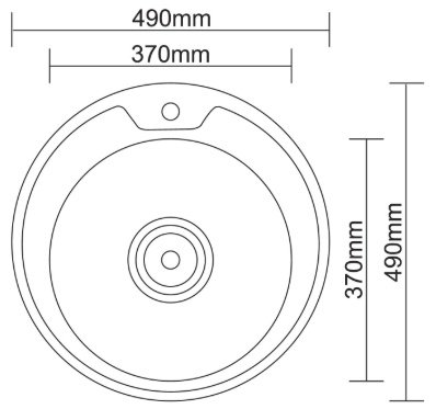 Кухонная мойка Accoona AB4949 врезная 49х49х16.5 см, нержавеющая сталь, тон алюминиум