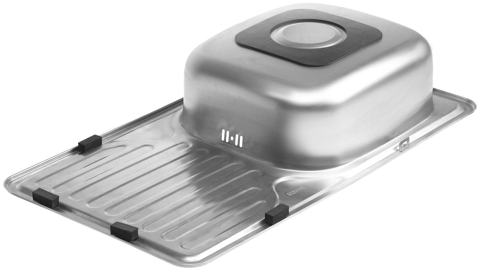 Кухонная мойка Accoona AB4276 &#43; A4030 врезная 76х42х16.5 см, нержавеющая сталь, тон серебристый