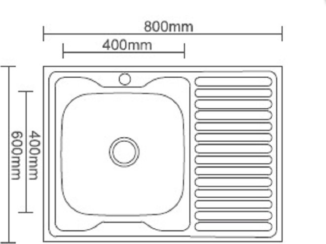 Кухонная мойка Accoona AB6080-L+A4261 накладная 80х60х17 см, нержавеющая сталь, тон алюминиум - ForteMarket Кухонная мойка Accoona AB6080-L+A4261 накладная 80х60х17 см, нержавеющая сталь, тон алюминиум купить,0