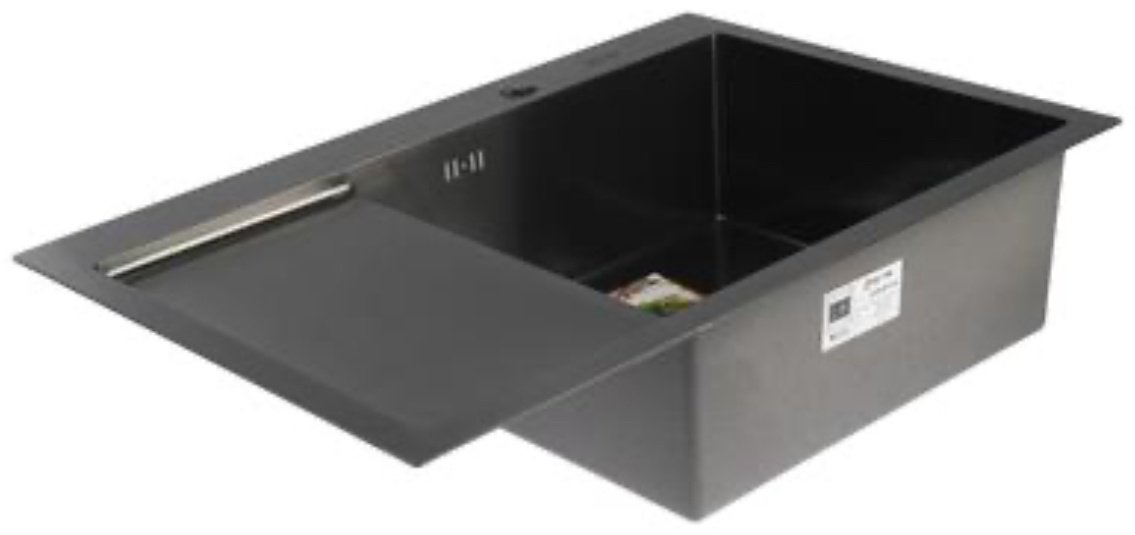 Кухонная мойка Aflorn AF97851F-R врезная 51х78х20 см, нержавеющая сталь, тон графитовый купить,NaN