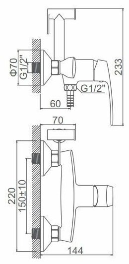 Гигиенический душ Accoona A33117 хром купить,NaN