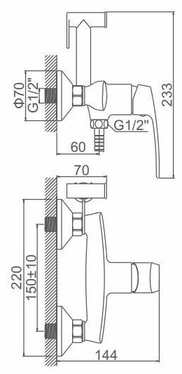 Гигиенический душ Accoona A33117 хром купить,NaN