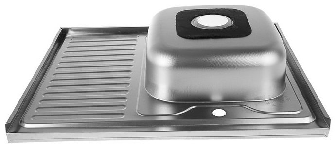 Кухонная мойка Accoona AB6080-R накладная 80х60х17 см, нержавеющая сталь, тон алюминиум