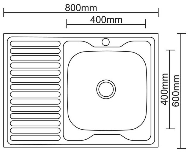Кухонная мойка Accoona AB6080-R накладная 80х60х17 см, нержавеющая сталь, тон алюминиум