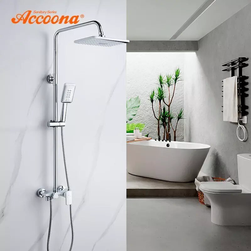 Душевая стойка Accoona A83310 хром купить,NaN