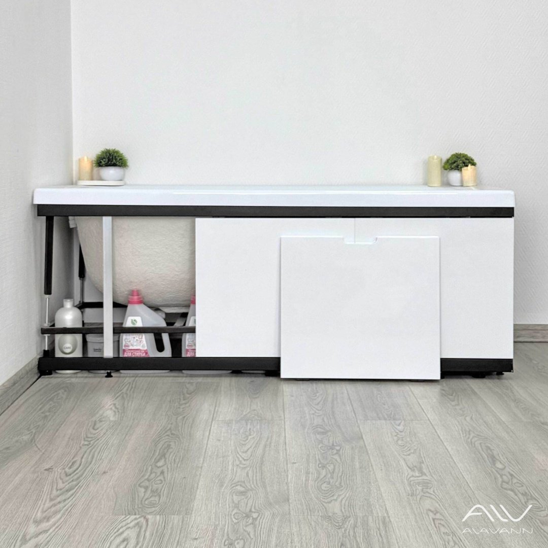 Экран под ванну Alavann Rita Black 1,5 147x53.5 см на ножках - ForteMarket Экран под ванну Alavann Rita Black 1,5 147x53.5 см на ножках купить,0