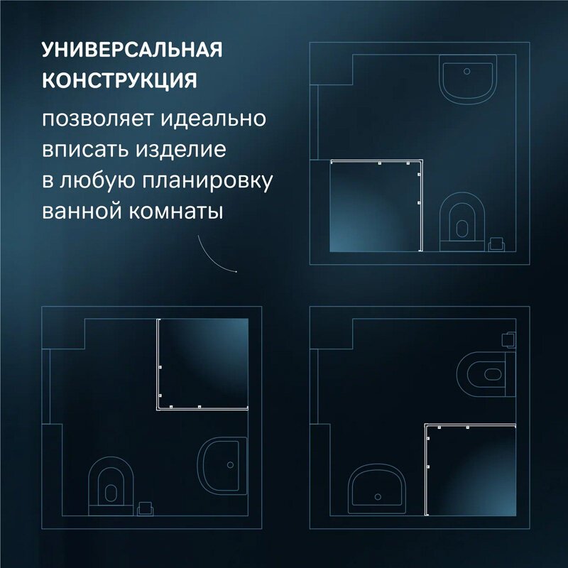 Душевое ограждение AM.PM двухстенное W94G-403-10080-MТ X-Joy Square Slide, 1000х1900 мм купить,NaN