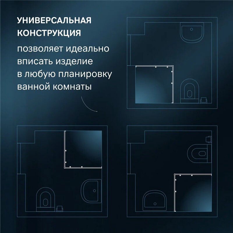 Душевое ограждение AM.PM двухстенное W94G-403-10080-MТ X-Joy Square Slide, 1000х1900 мм купить,NaN