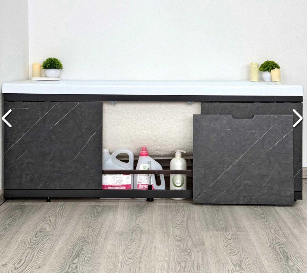 Экран под ванну Alavann Rita Black 1,5 150x62 см на ножках - ForteMarket Экран под ванну Alavann Rita Black 1,5 150x62 см на ножках купить,0