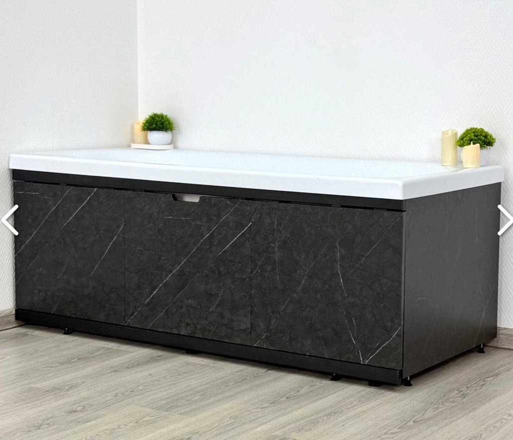 Экран под ванну Alavann Rita Black 1,5 150x62 см на ножках - ForteMarket Экран под ванну Alavann Rita Black 1,5 150x62 см на ножках купить,0