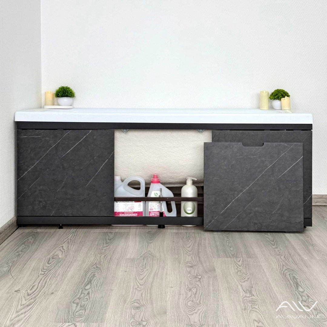 Экран под ванну Alavann Rita Black 1,7 167x53.5 см на ножках - ForteMarket Экран под ванну Alavann Rita Black 1,7 167x53.5 см на ножках купить,0