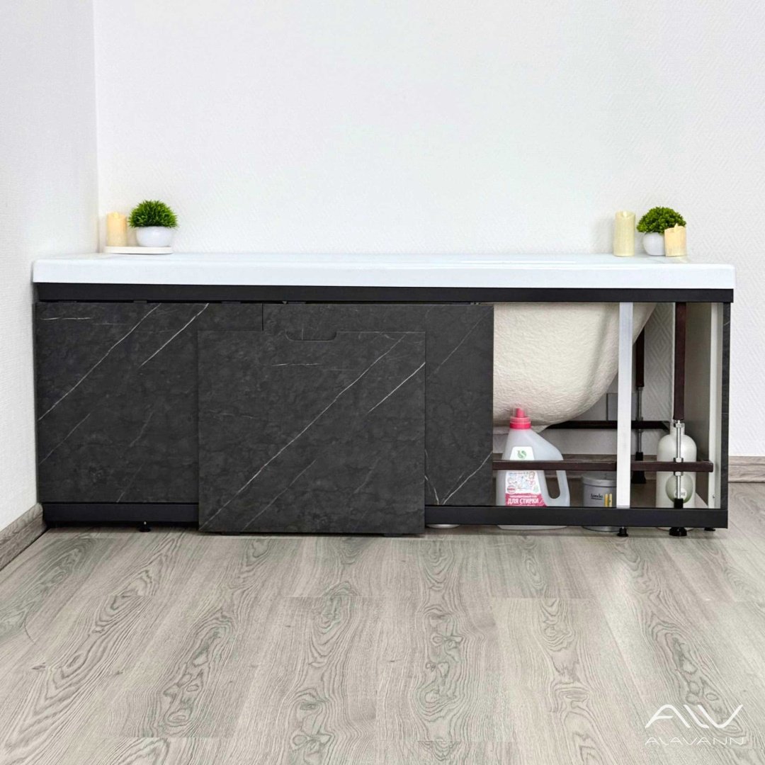 Экран под ванну Alavann Rita Black 1,7 167x53.5 см на ножках - ForteMarket Экран под ванну Alavann Rita Black 1,7 167x53.5 см на ножках купить,0