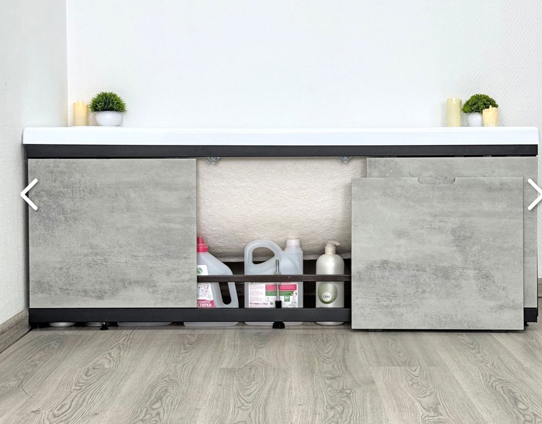 Экран под ванну Alavann Rita Black 1,7 170x62 см на ножках купить,0
