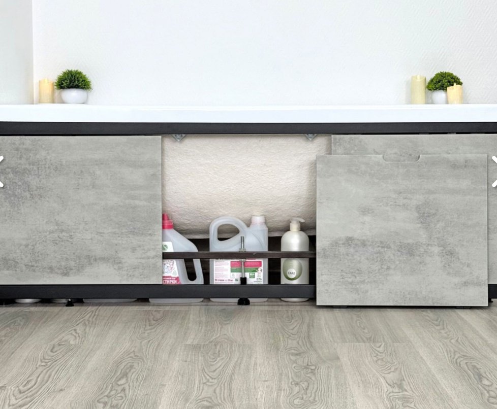 Экран под ванну Alavann Rita Black 150 150x62 см на ножках - ForteMarket Экран под ванну Alavann Rita Black 150 150x62 см на ножках купить,0