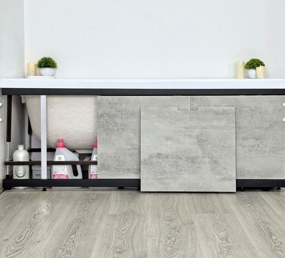 Экран под ванну Alavann Rita Black 150 150x62 см на ножках - ForteMarket Экран под ванну Alavann Rita Black 150 150x62 см на ножках купить,0