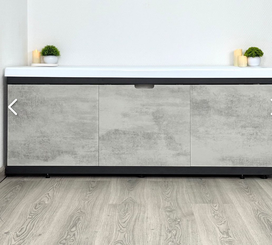 Экран под ванну Alavann Rita Black 150 150x62 см на ножках купить,109300