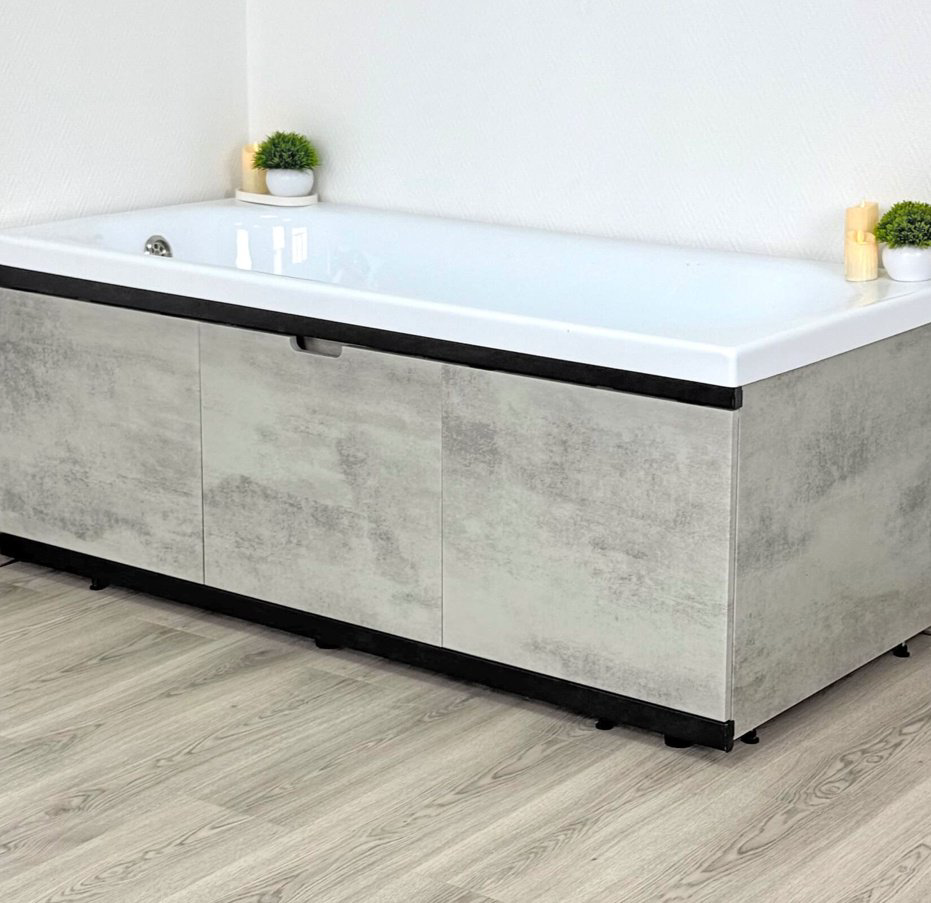 Экран под ванну Alavann Rita Black 150 150x62 см на ножках купить,109300