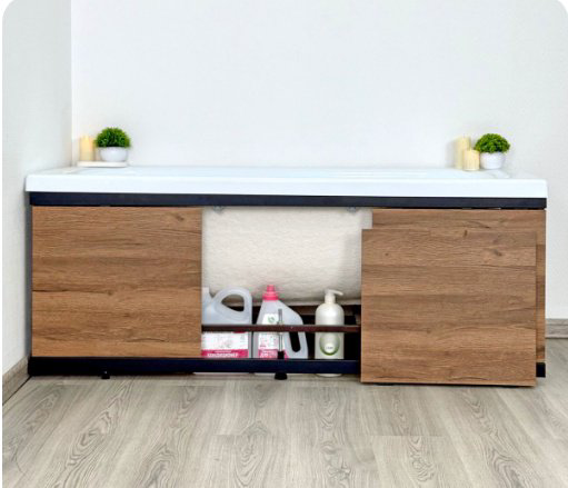 Экран под ванну Alavann Rita Black 150x62 см на ножках купить,112928