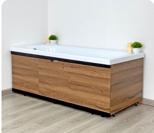 Экран под ванну Alavann Rita Black 150x62 см на ножках купить,0