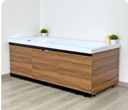 Экран под ванну Alavann Rita Black 150x62 см на ножках купить,112928