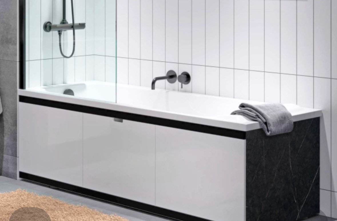 Экран под ванну Alavann Rita Black 160x62 см на ножках