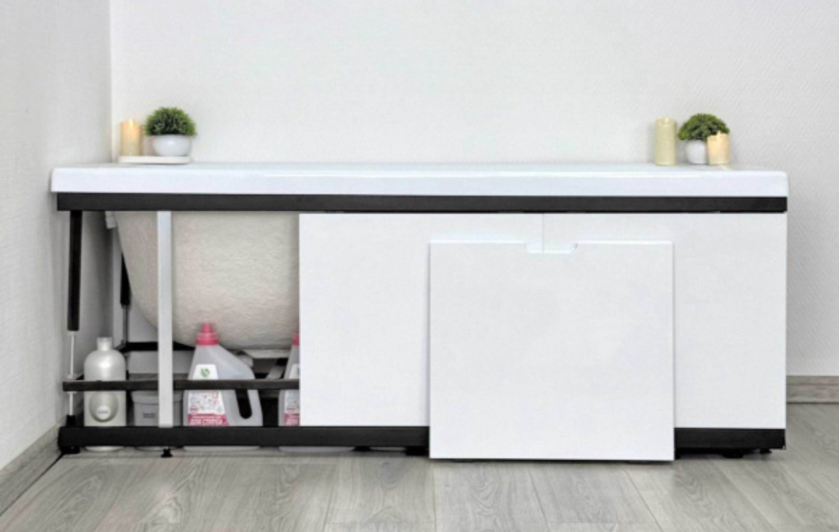 Экран под ванну Alavann Rita Black 160x62 см на ножках купить,105133