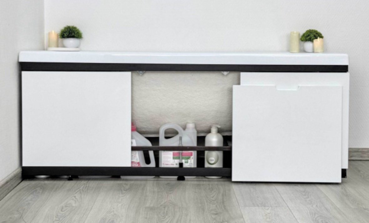 Экран под ванну Alavann Rita Black 160x62 см на ножках купить,0