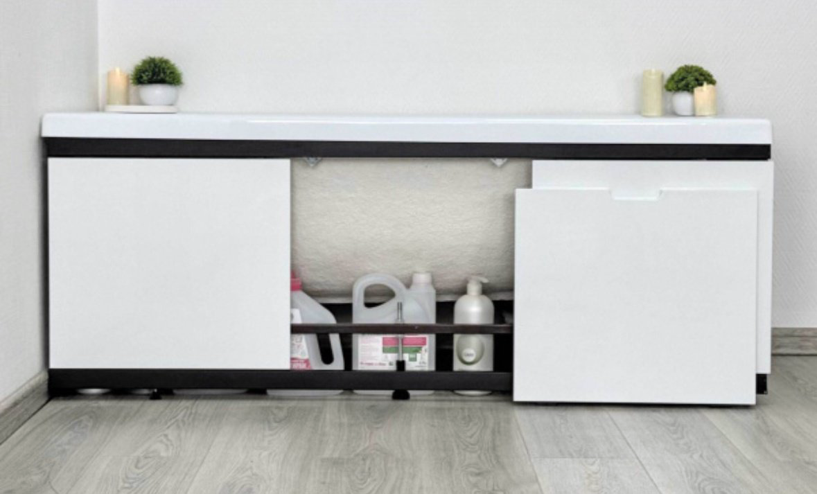 Экран под ванну Alavann Rita Black 160x62 см на ножках купить,105133