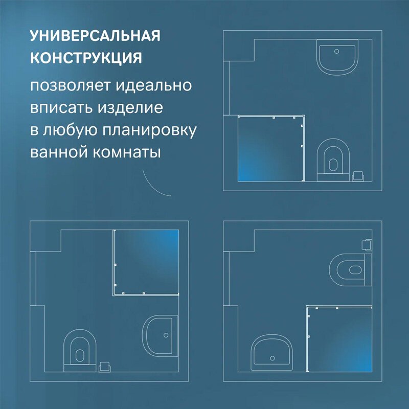 Душевое ограждение AM.PM двухстенное W94G-403-12090-BТ, 1200х1900 мм купить,0