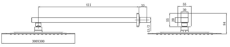 ALLEN BRAU верхний душ 5.21A19-31 INFINTY, латунь