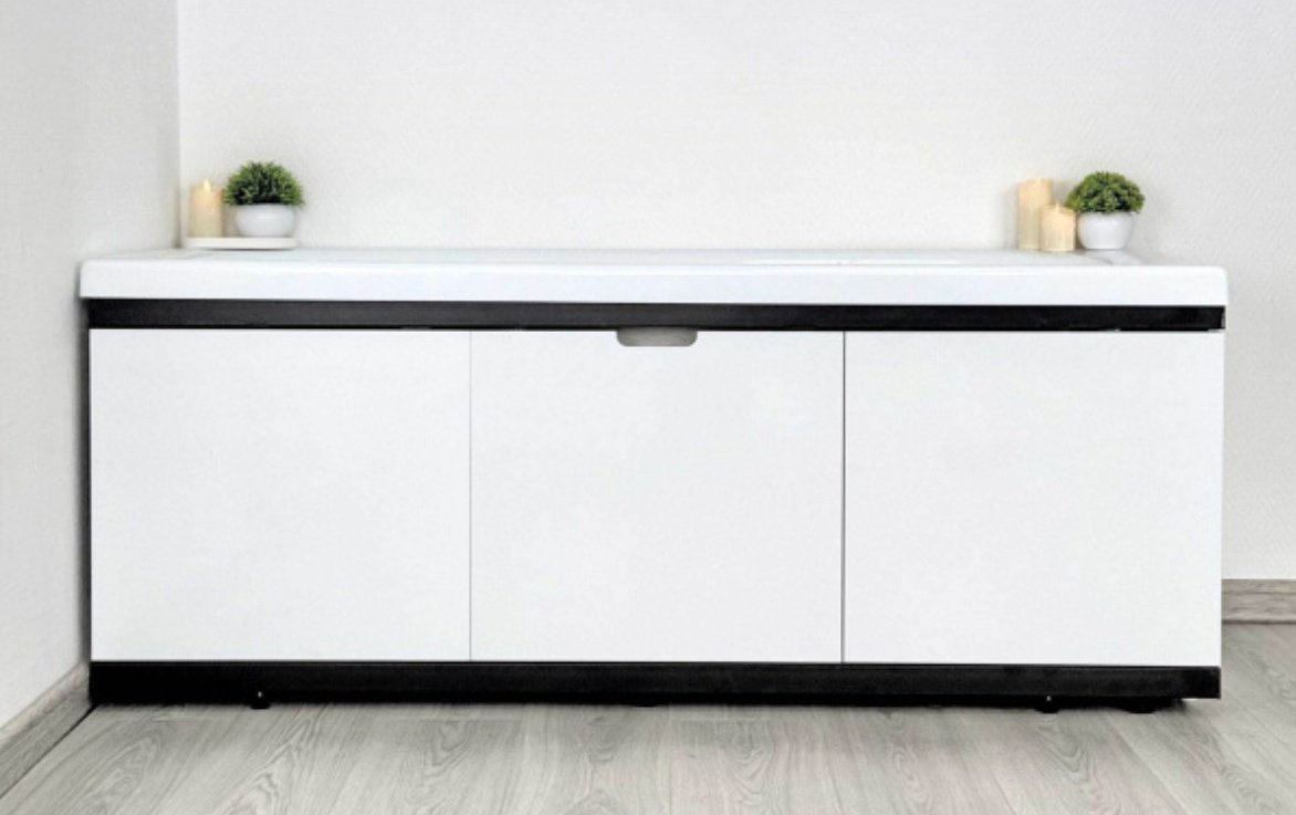 Экран под ванну Alavann Rita Black 160x62 см на ножках купить,0