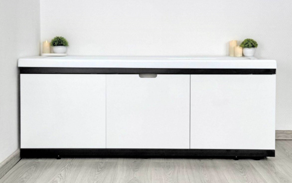 Экран под ванну Alavann Rita Black 160x62 см на ножках купить,105133