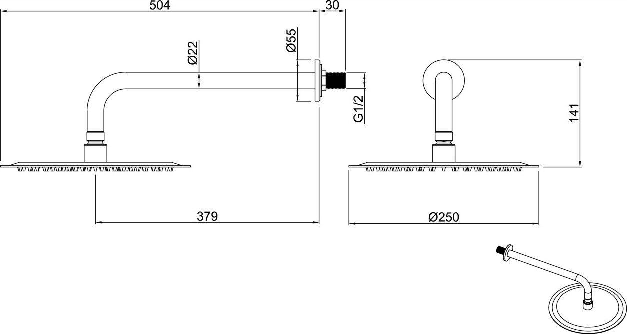 ALLEN BRAU верхний душ 5.31017-00 - ForteMarket ALLEN BRAU верхний душ 5.31017-00 купить,108400