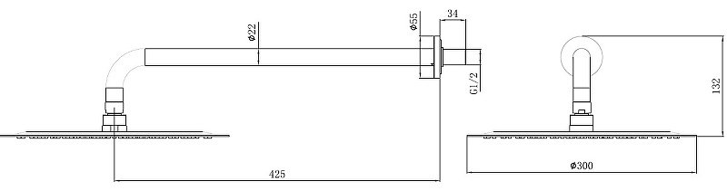 ALLEN BRAU верхний душ 5.31A17-00 PRIORITY, латунь купить,0
