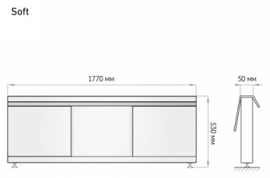 Экран под ванну Alavann Soft 180x60 см на ножках купить,0